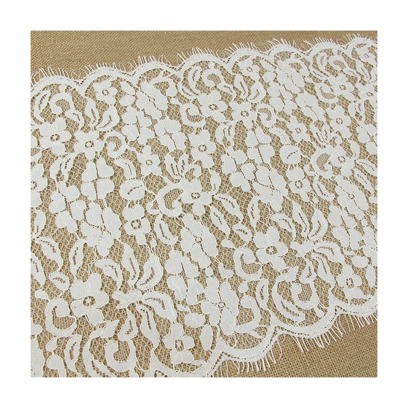FREEDOMBEAUTY | 36cm high-quality brocade cotton strand line eyelashes fashion lace women's skirt lace, hot-selling spot European and American wedding lace
