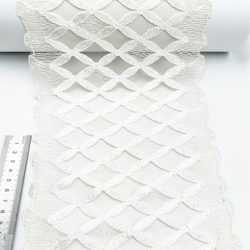 FREEDOMBEAUTY | Spot diamond-shaped exquisite three-dimensional mesh lace embroidered lace bra underwear lace clothing home textile accessories