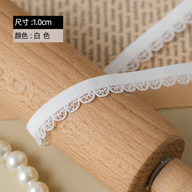 FREEDOMBEAUTY | Factory Direct 1.0CM Semicircular Ring Mesh Bud Nylon Elastic Elastic Belt, Women's Underwear Toy Decorative Belt