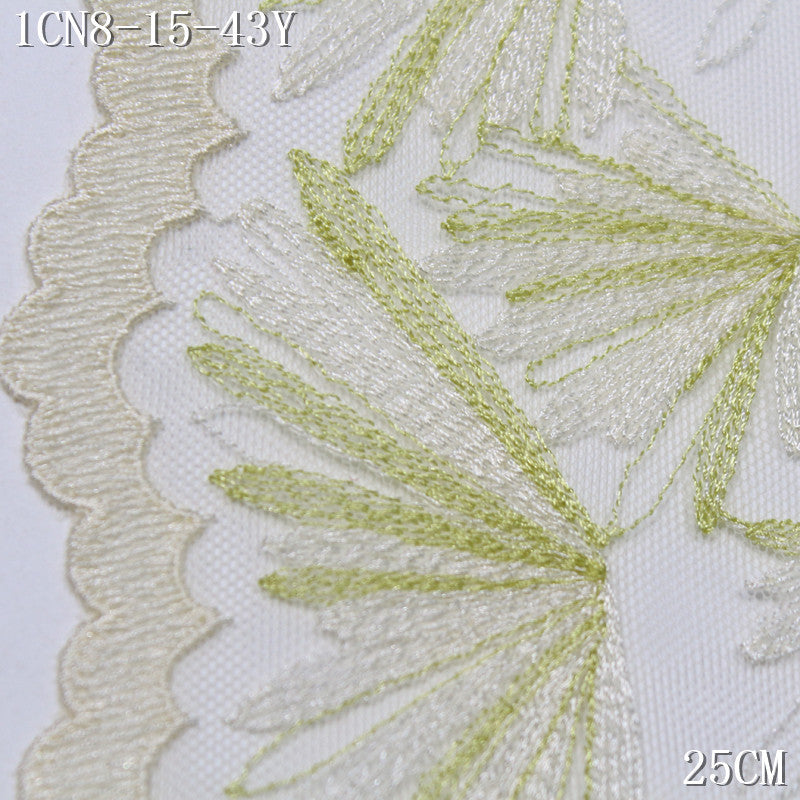 FREEDOMBEAUTY | [1Pack] Spring new shoots small fresh and tender yellow mesh embroidery lace, skirt dress DIY merchandise lace accessories