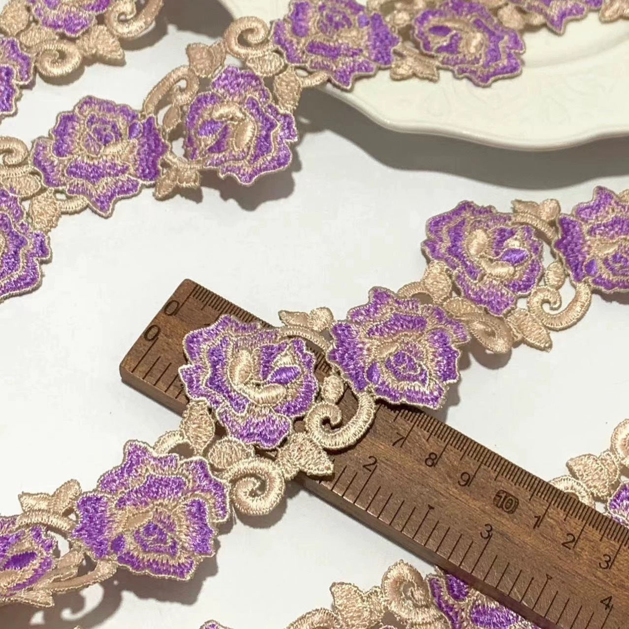 FREEDOMBEAUTY | Spot Heavy Industry Water Soluble Lace Embroidery Lace DIY Cheongsam Design Clothing Fabric