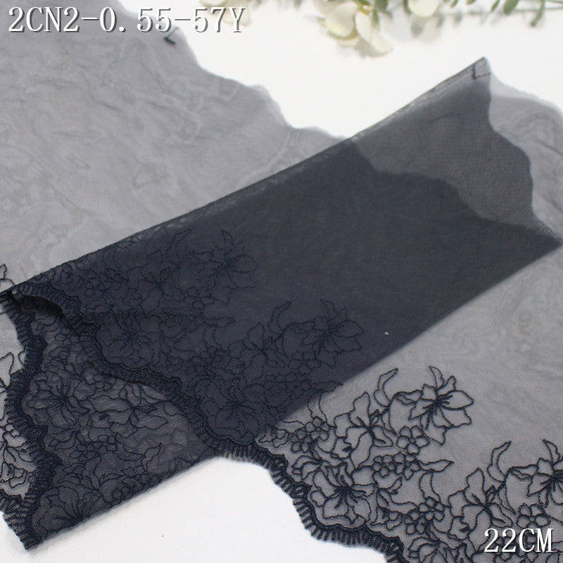 FREEDOMBEAUTY | [1Pack] Multi-color mesh embroidery lace exquisite flower embroidery lace 22.5cm clothing underwear lace accessories