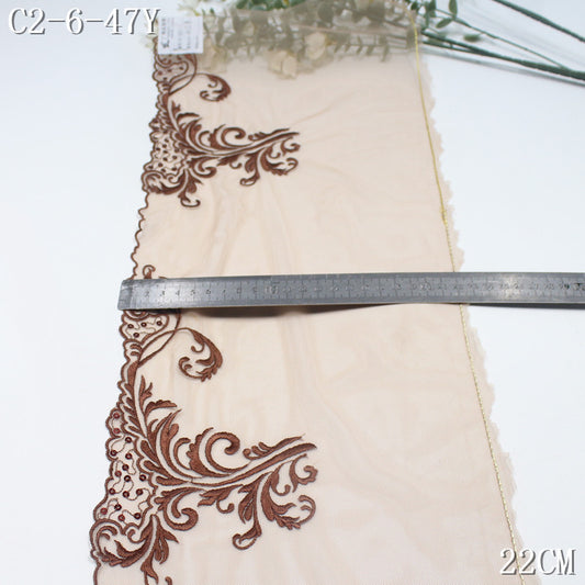 FREEDOMBEAUTY | Spot wholesale multi-color mesh, laser sequins, flower embroidery lace, drama costumes, dance costumes, ancient lace accessories DIY