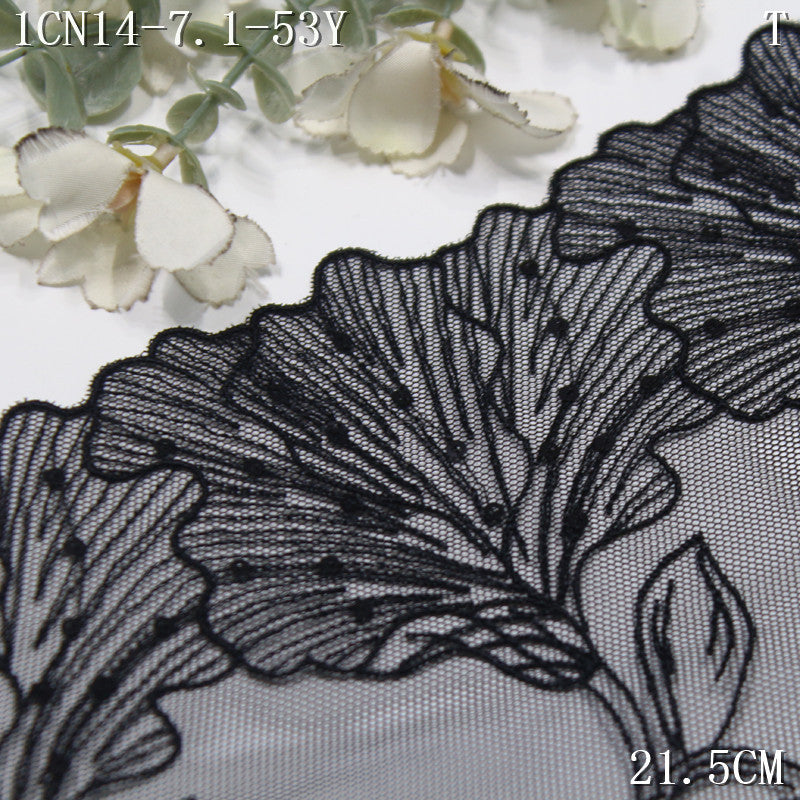 FREEDOMBEAUTY |  Haute Superior Black Sequined Seagrass Mesh Embroidery Lace, Fashion Dress Accessories DIY Lace Accessories