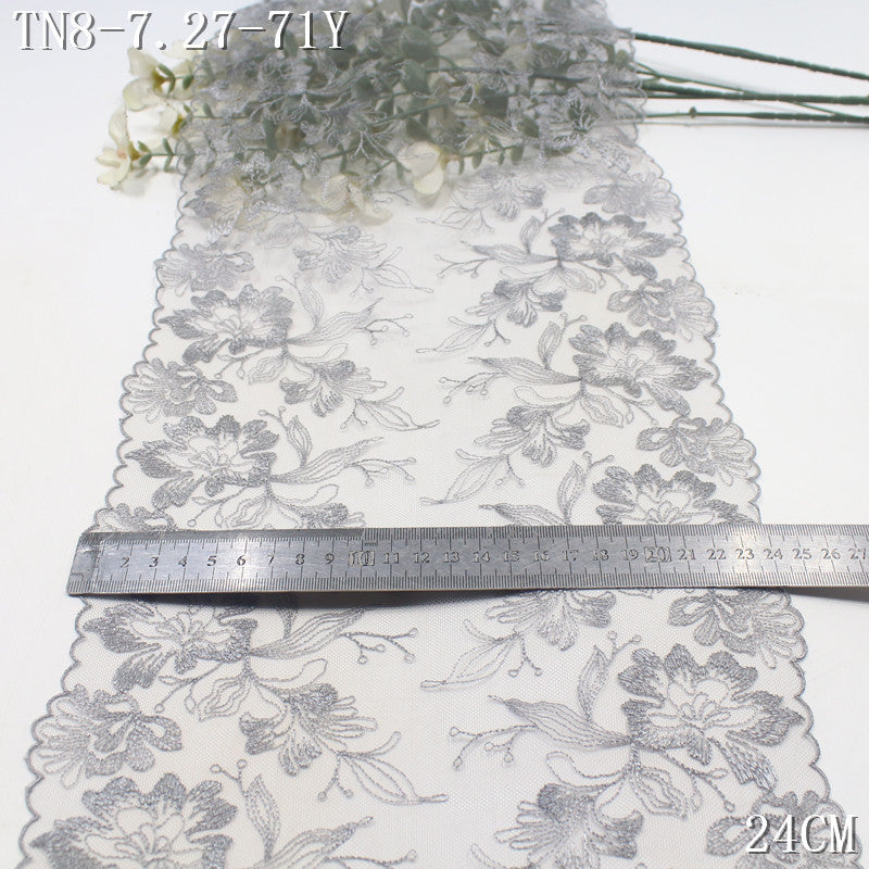 FREEDOMBEAUTY | [1Pack] Light mesh embroidery lace exquisite classical flowers, clothing handmade DIY backpack throw pillow lace accessories