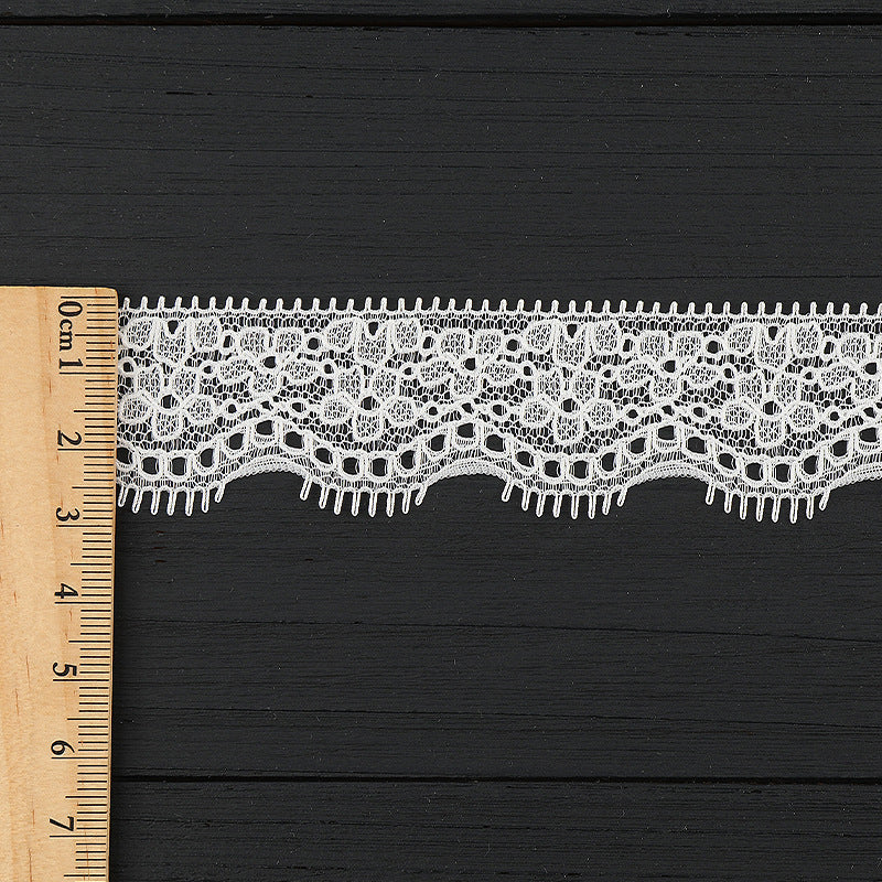 FREEDOMBEAUTY | [stretch] 1cm lace small lace, hollow elastic lace edge, neckline cuffs Lolita lace accessories, spot