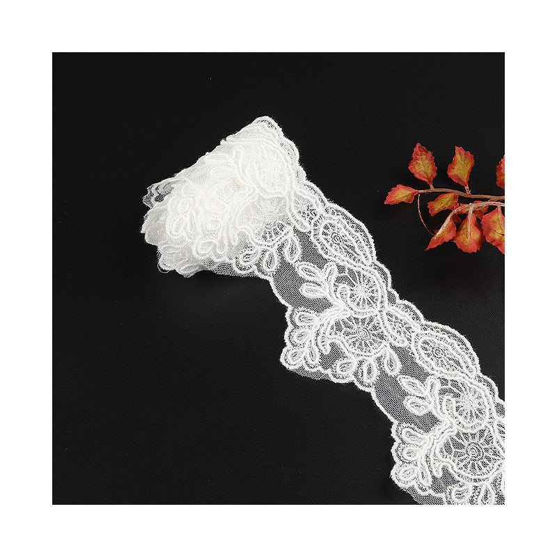 FREEDOMBEAUTY | New water-soluble polyester lace, pure flower embroidery lace, fashion clothing home textile water-soluble lace accessories are in stock