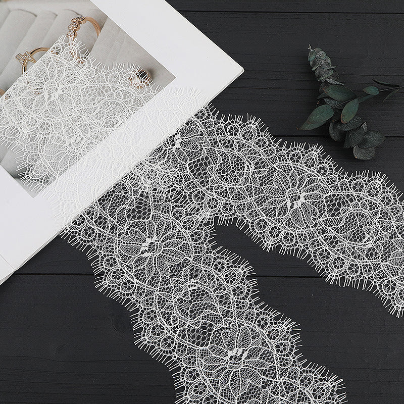 FREEDOMBEAUTY | [no- stretch][laser-cut lase] eyelashes hollow lace edge, non-elastic eyelash lace edge, exquisite high-end lace accessories for clothing, now