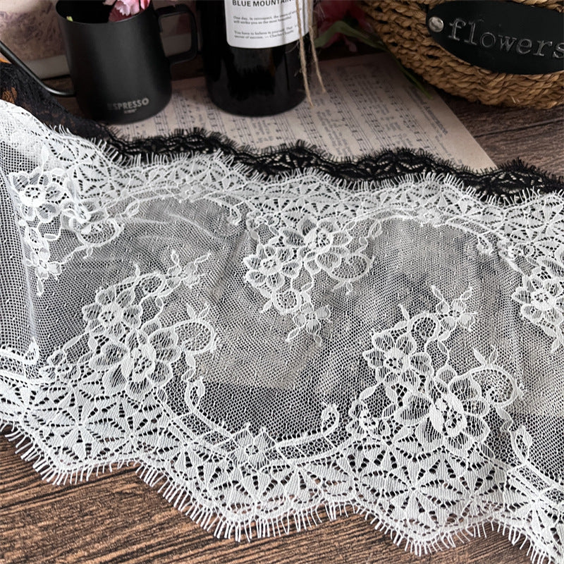 FREEDOMBEAUTY | Factory direct sales, spot triangular edge 26cm eyelash lace fabric, French retro handmade DIY tablecloth