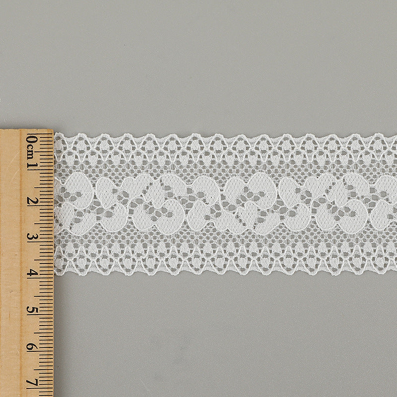 FREEDOMBEAUTY | [stretch] 2.5cm lace small lace, wavy elastic lace edge, neckline cuffs fashion lace accessories