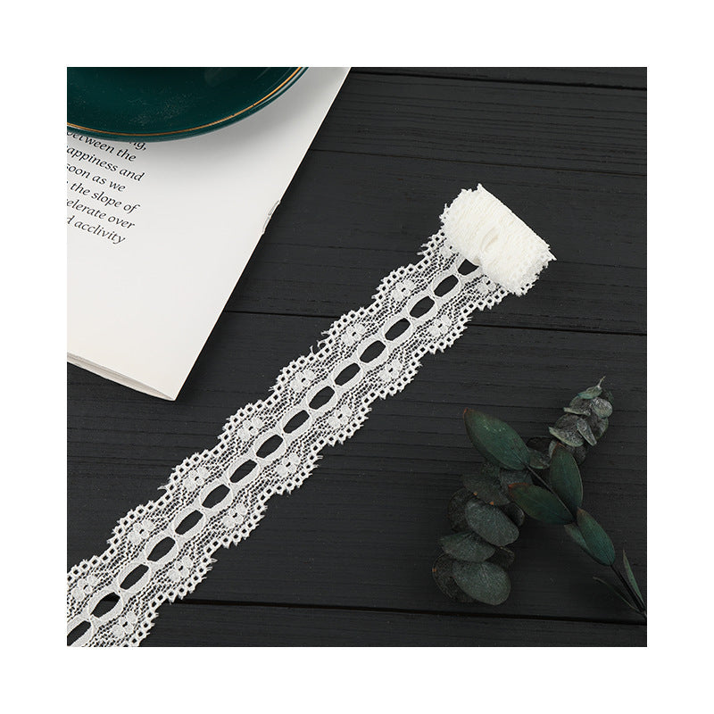 FREEDOMBEAUTY | [stretch] white lace lace, unilateral hollow lace edge, dress Lolita clothing lace accessories, spot