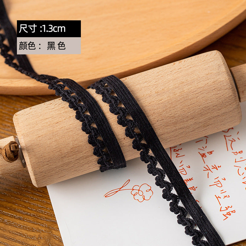 FREEDOMBEAUTY | Factory direct 1.0/1. 3CM bud belt black and white spot silk bud bear foot bud underwear clothing elastic elastic