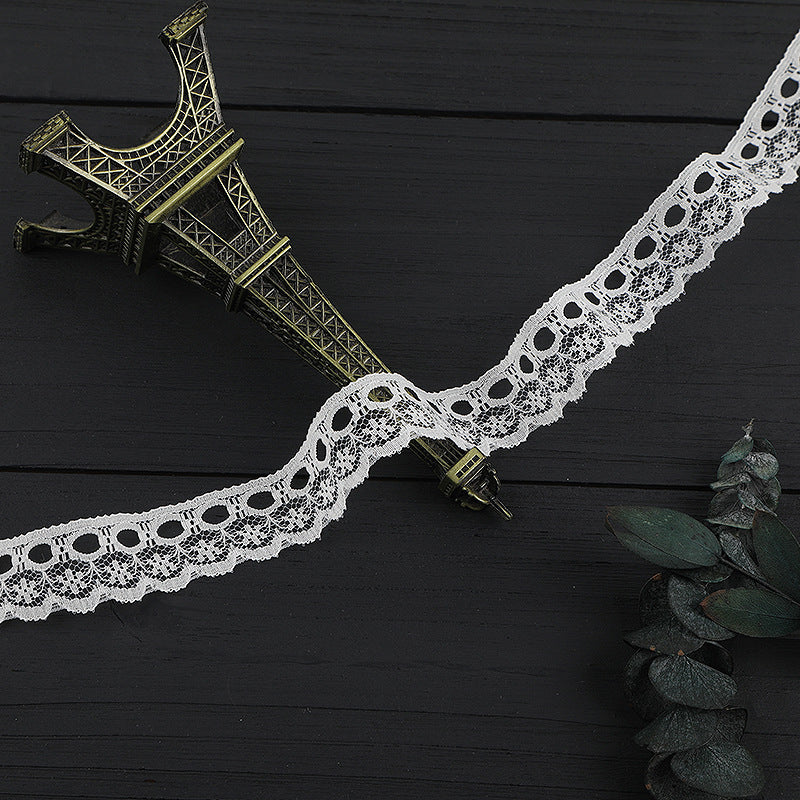 FREEDOMBEAUTY | [no- stretch] 3cm white lace edge, exquisite barcode non-elastic lace edge, neckline cuffs lace accessories, spot