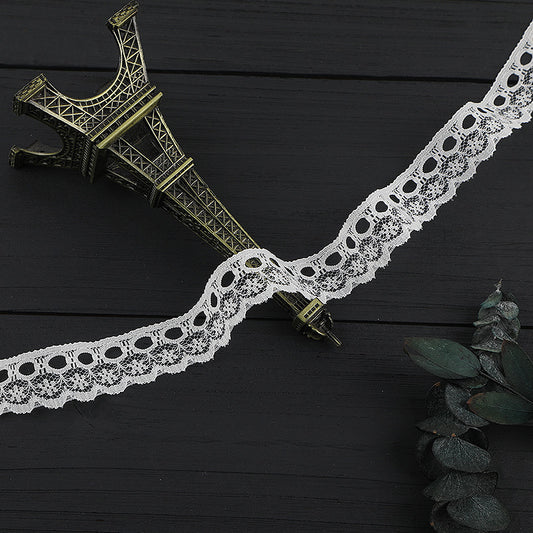 FREEDOMBEAUTY | [no- stretch] 3cm white lace edge, exquisite barcode non-elastic lace edge, neckline cuffs lace accessories, spot