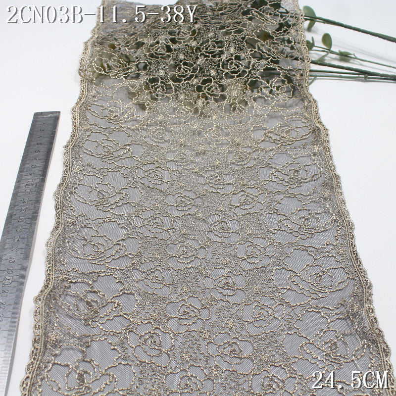 FREEDOMBEAUTY | Black mesh rice apricot fashion rose flower embroidered lace, clothing underwear decorative lace accessories