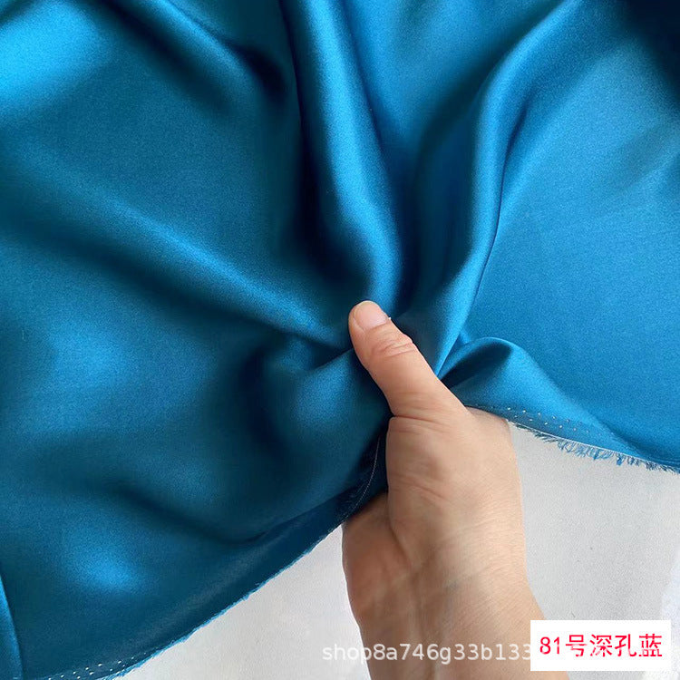 FREEDOMBEAUTY | 114 m width 16 mmi silk plain crepe satin clothing fabric 100 mulberry silk dress hair band eye mask fabric multi-color