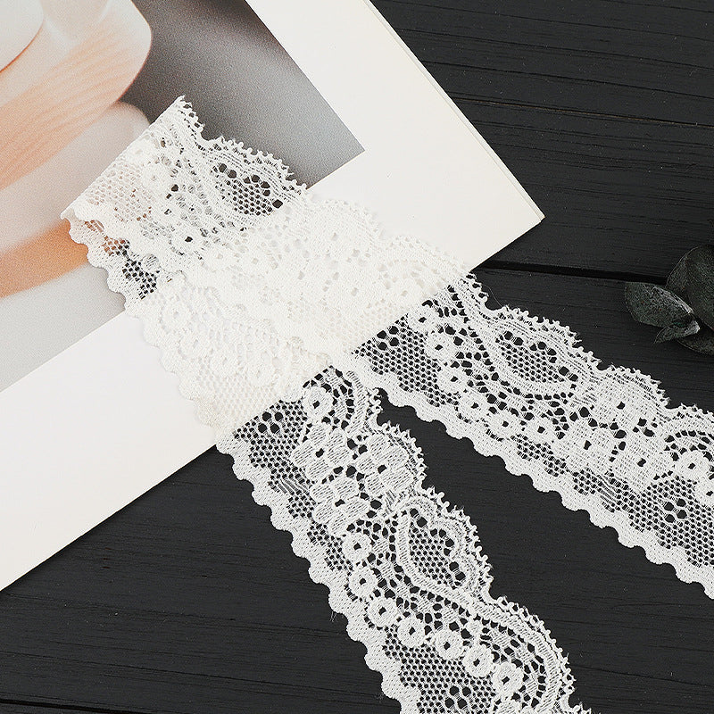 FREEDOMBEAUTY | [stretch] 3cm white lace edge, classic elastic lace edge, neckline cuffs lace accessories, in stock