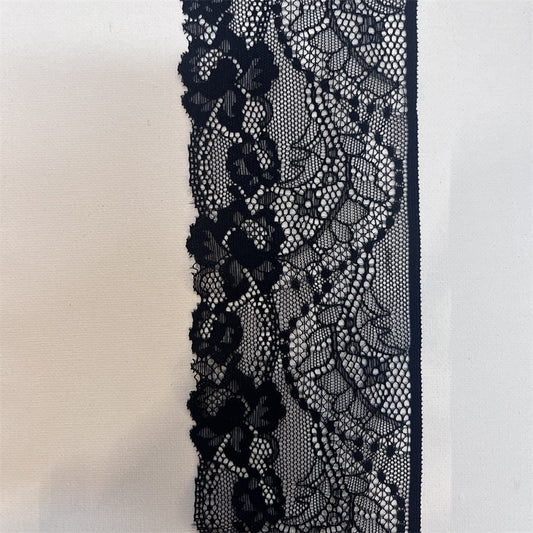 FREEDOMBEAUTY | Factory direct sales, French elegant flower type hollow straight edge 9CM high elastic lace accessories DIY handmade