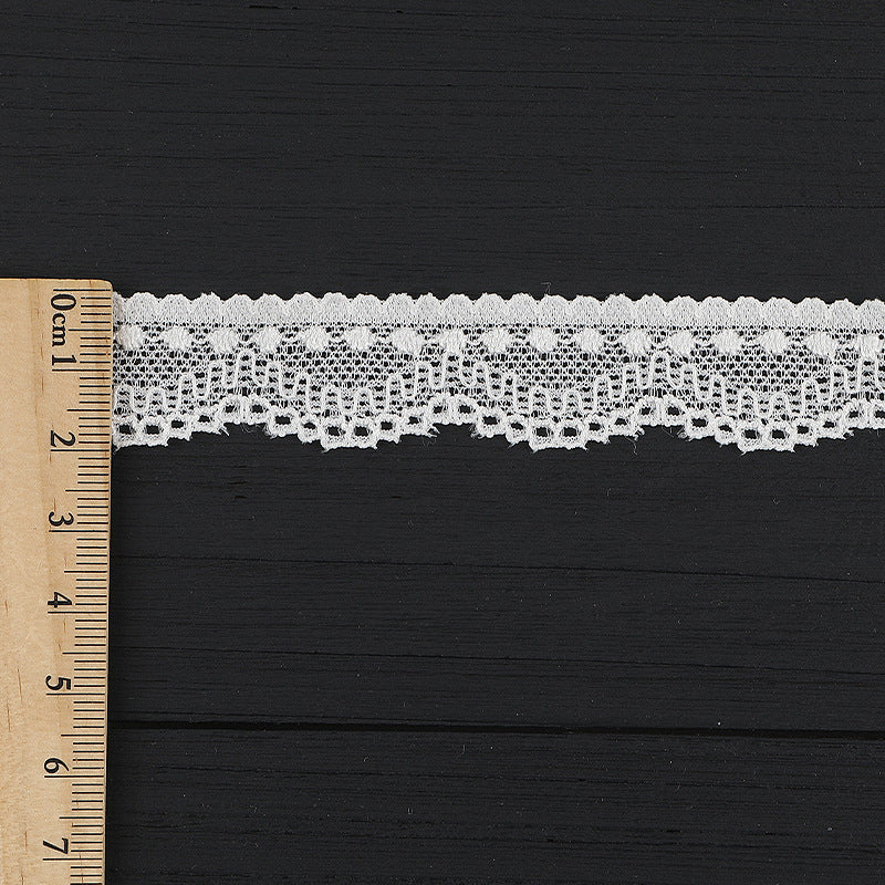 FREEDOMBEAUTY | [stretch] 1.5cm lace, warp knitted elastic lace small barcode, Lolita neckline cuffs lace accessories