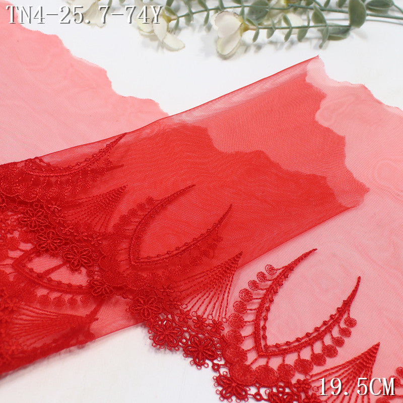 FREEDOMBEAUTY | [1Pack] Color mesh European exquisite water-soluble lace embroidery, Lolita dress handmade lace accessories