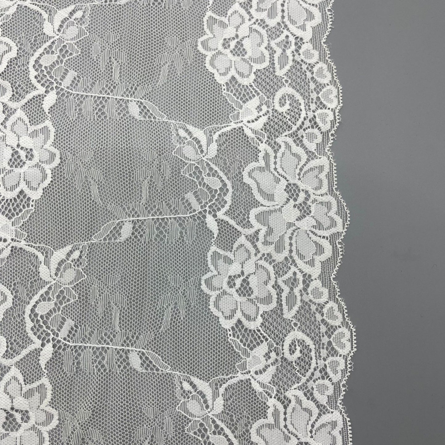 freedombeauty|21CM Lace Trim Elastic Lace Trim Rose Flower Shape Dense Pressed Yarn Accessories