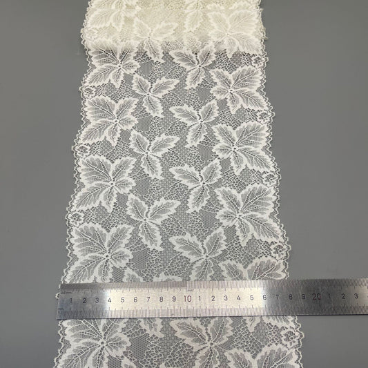 freedombeauty|18CM White Wedding Dress Lace Trim Elastic Hollow Lace Nylon Design DIY Lace E-commerce