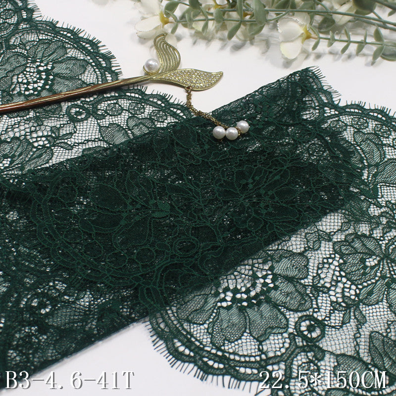 freedombeauty|Multicolor Double Wave Full Vintage Flower Non-Elastic Eyelash 22cm Clothing Home Textile Lace Trim DIY