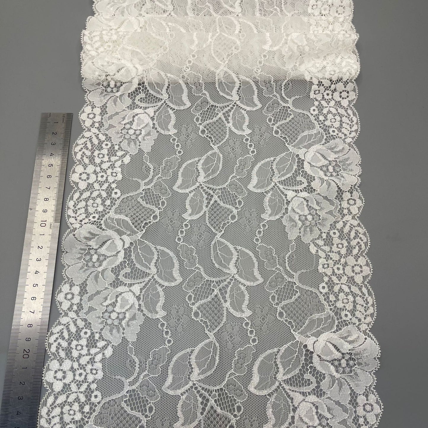 freedombeauty|23CM French Elastic Lace Trim Clothing Lingerie Wedding Dress Accessories DIY Decoration