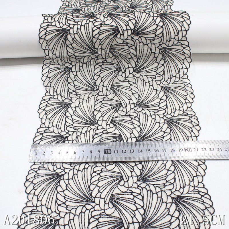 【1pack】-Freedombeauty | Customized Light Yellow Mesh Bottom Black Car Strand Petal Knitted Embroidered Lace Clothing Ornament Mom Wear