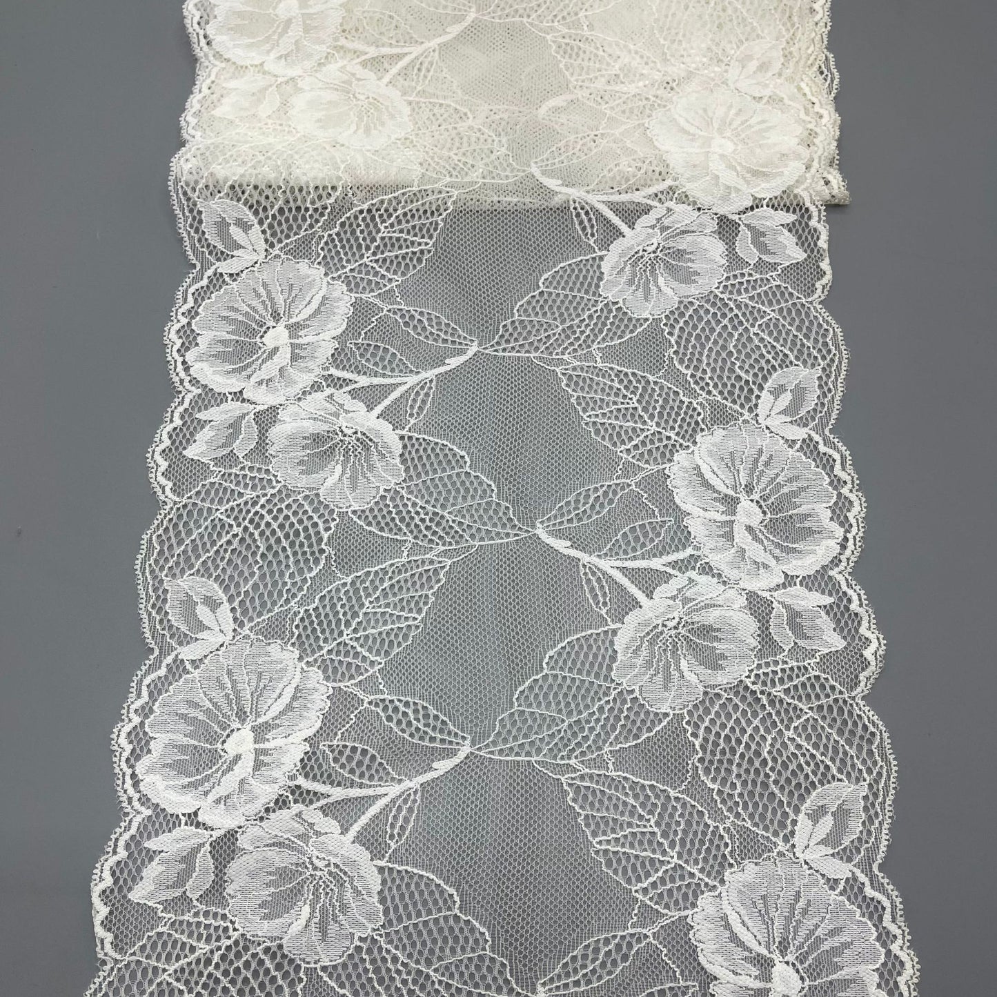 freedombeauty|23CM Elastic Lace Trim Nylon Lace Wedding Dress Decoration Fabric Accessories