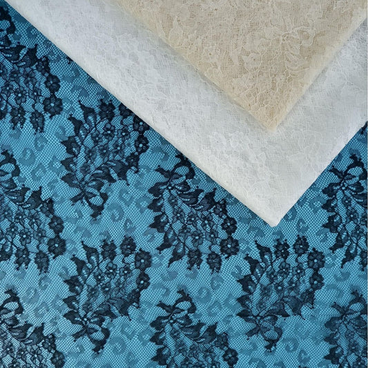 freedombeauty|New Floral Jacquard Lace Fabric with Sequins and Mesh for European and African Dresses and Skirts