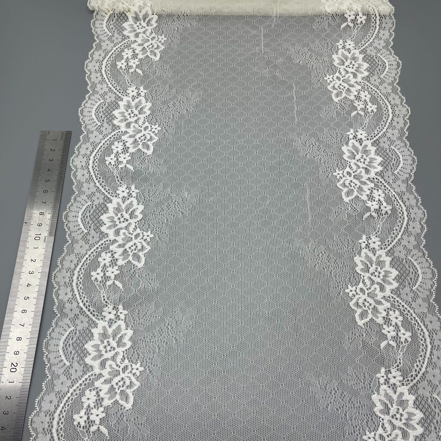 freedombeauty|30cm Elastic Lace Hollow Trim Nylon Lace Trim Accessories Handmade Wedding Dress Custom Border