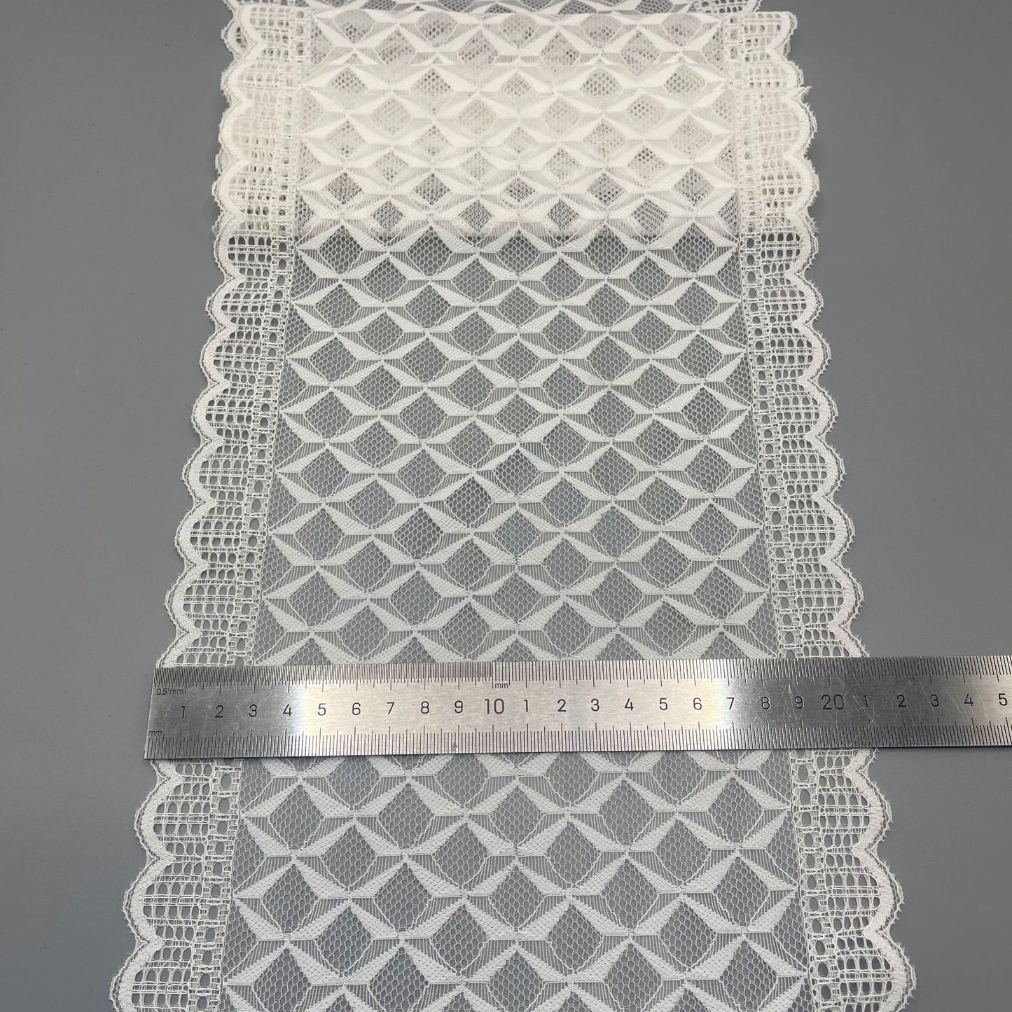 freedombeauty|21CM Wedding Dress Special Accessories White Elastic Hollow Lace Trim Nylon Handmade