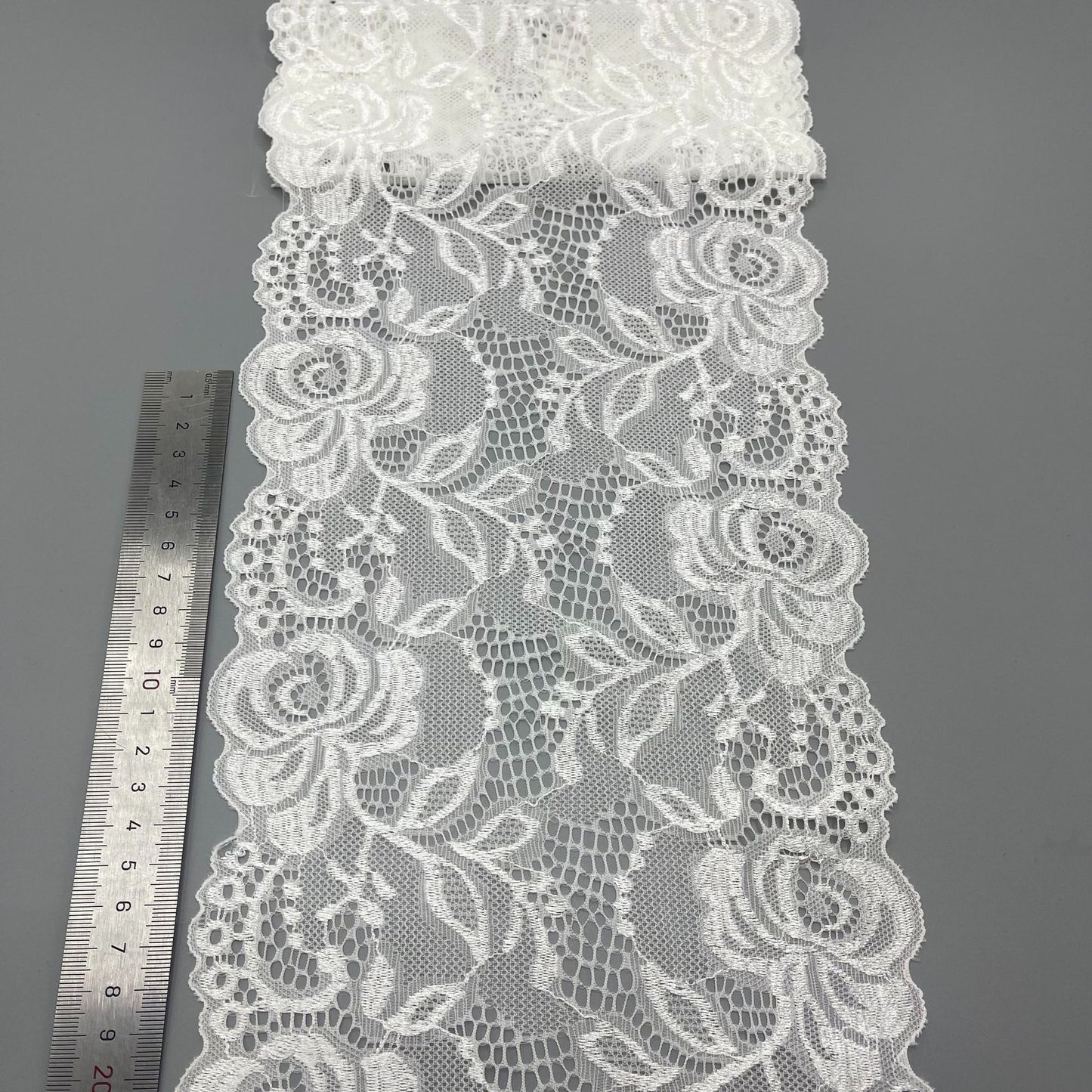 freedombeauty|18cm In Stock Direct Sale Nylon Spandex Lace Fabric for Women's Dresses and Children's Clothing Lace Trim Fabric
