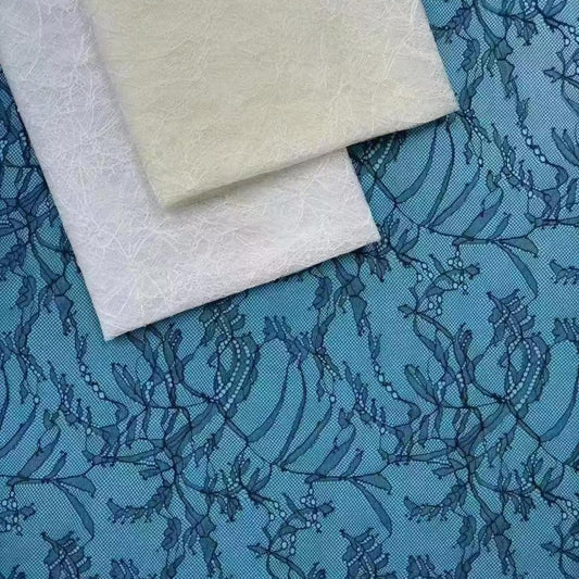 freedombeauty|Hot-Selling Elastic Lace Fabric Dress Clothing Fabric Embroidered Mesh Lace Trim Hollow Mesh Sexy