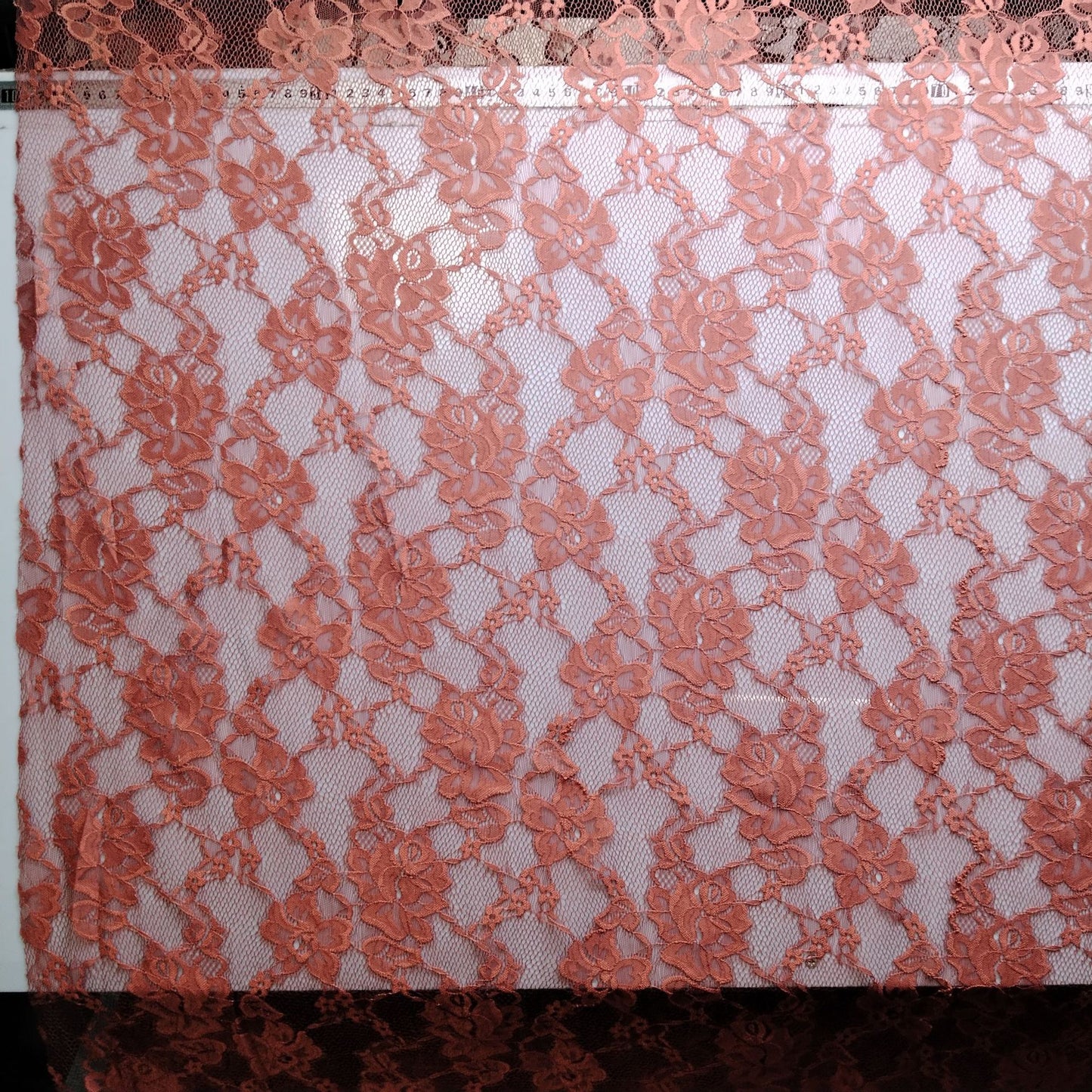 freedombeauty|New Nylon Lace Fabric Lightweight Soft Skin-friendly Double-sided Stretch Connected Rose Flower Women's Base Layer Underwear Fabric