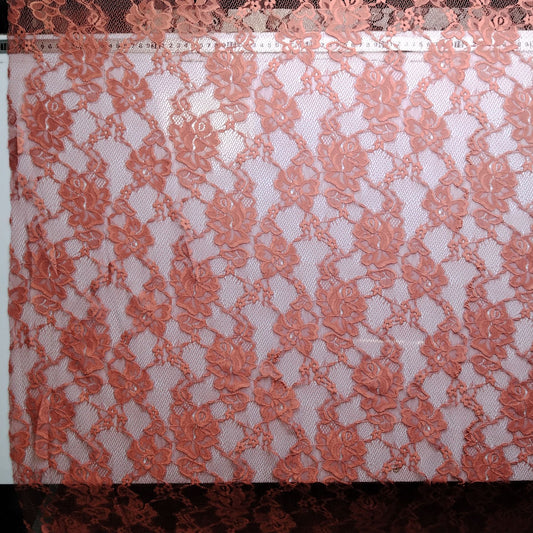 freedombeauty|New Nylon Lace Fabric Lightweight Soft Skin-friendly Double-sided Stretch Connected Rose Flower Women's Base Layer Underwear Fabric