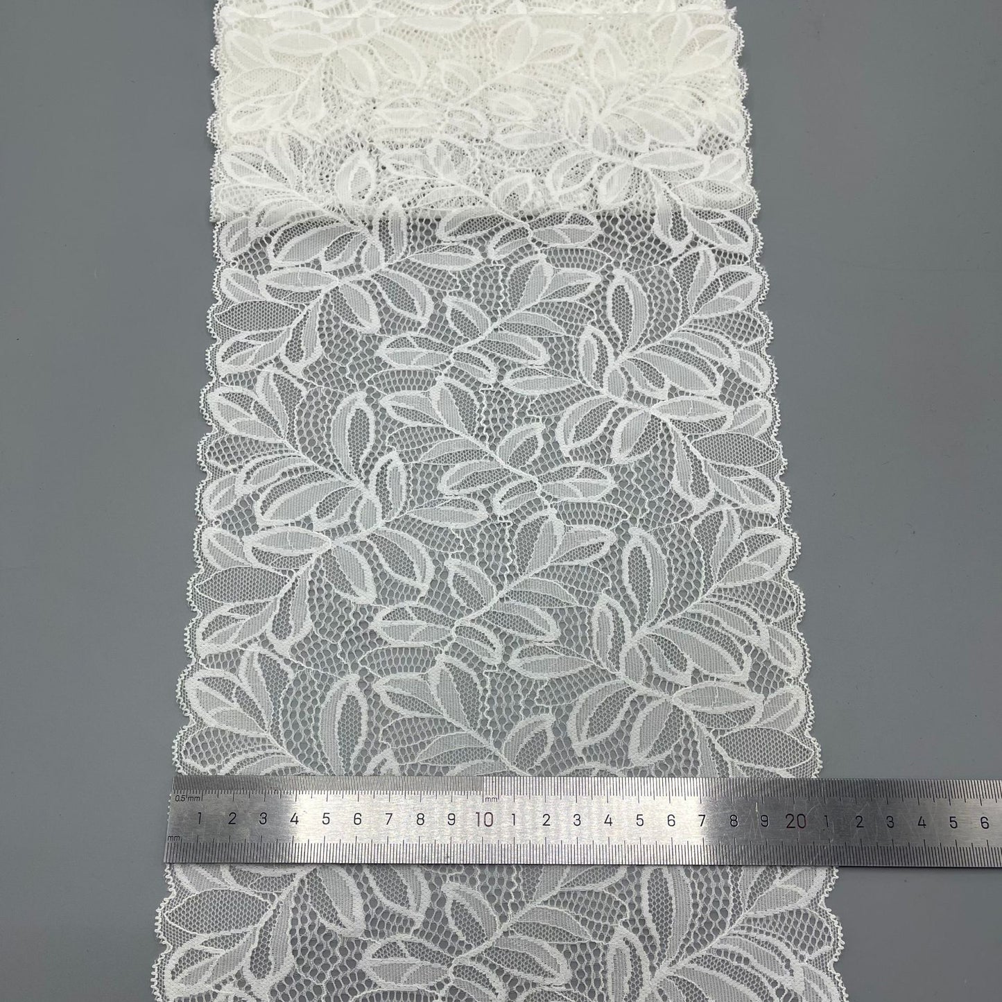 freedombeauty|21CM Elastic Lace Trim Nylon High Stretch Hollow Fabric DIY Wedding Dress Clothing Overlock