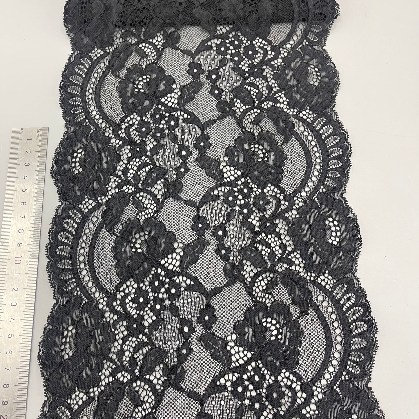 freedombeauty|22CM New Hollow Out Eyelash Lace Non-Elastic Mesh Fabric DIY Wedding Dress Clothing Lace Trim