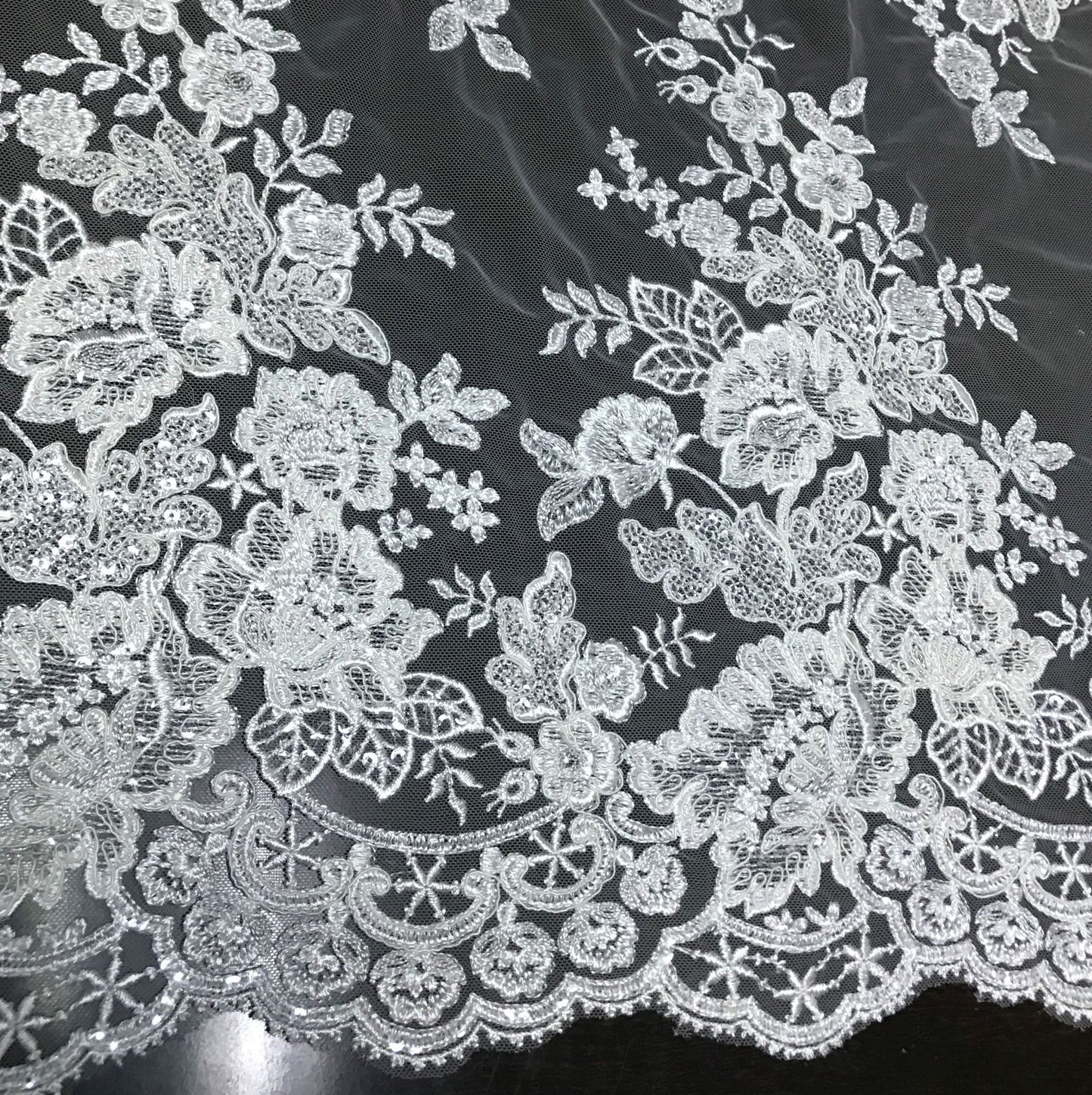 Freedombeauty | Computer Embroidery Lace Fabric Wedding Dress Material