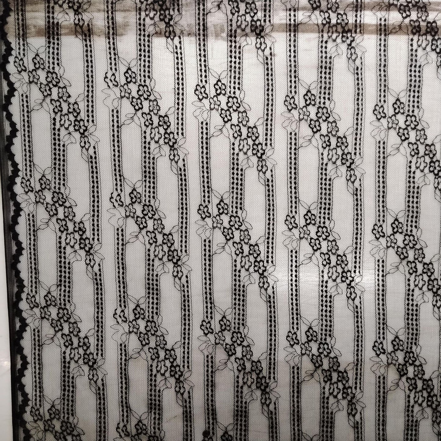 freedombeauty|New Elastic Nylon Vine Pattern Lace Fabric Bamboo Flower Chain Flower Dress Base Shirt Lace Fabric Flower