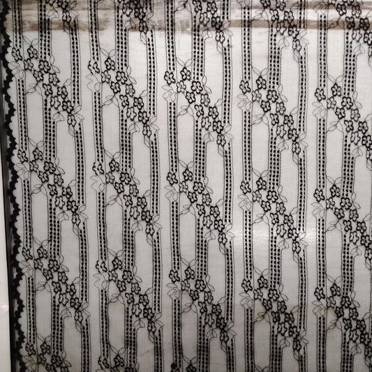 freedombeauty|New Elastic Nylon Vine Pattern Lace Fabric Bamboo Flower Chain Flower Dress Base Shirt Lace Fabric Flower