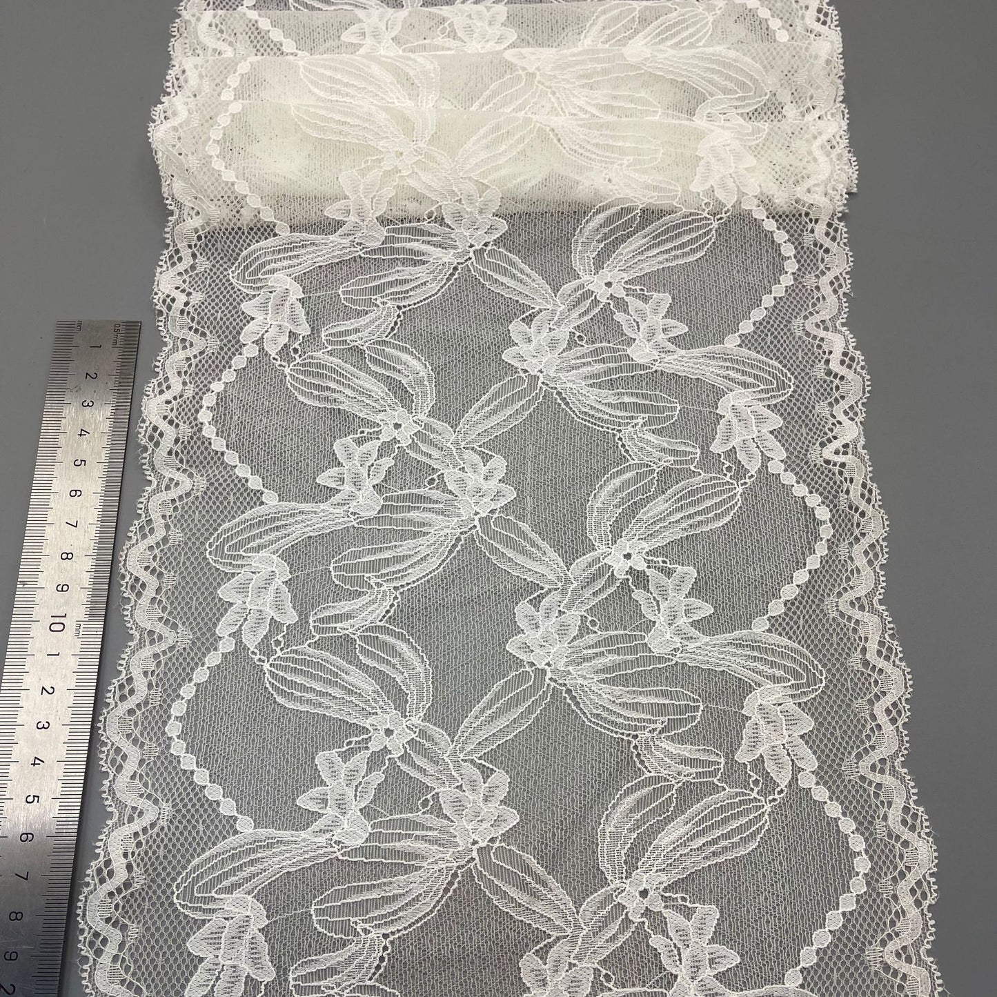 freedombeauty|23CM Elastic Lace Trim Suitable for High-end Wedding Dress Accessories