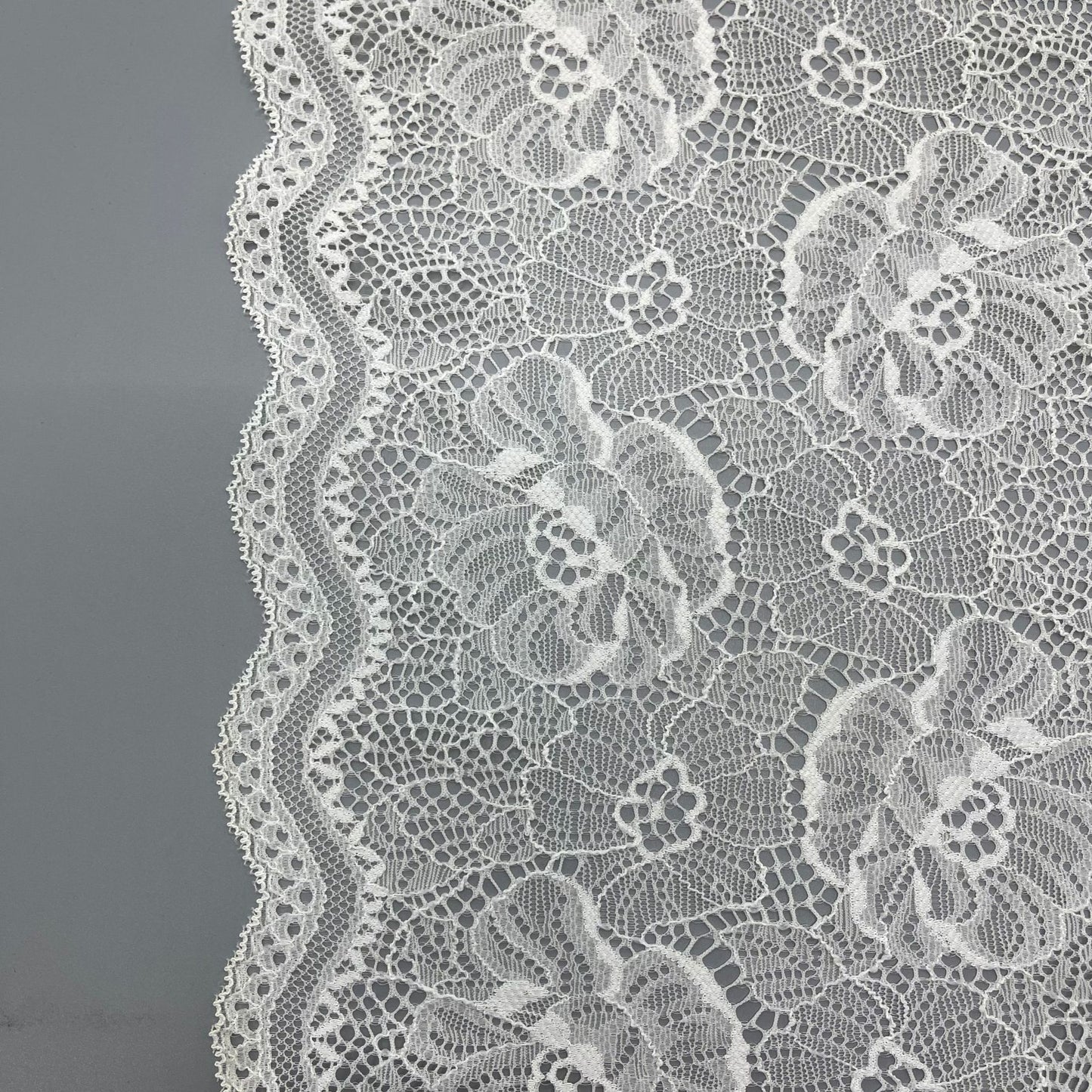freedombeauty|21cm White Elastic Lace Trim Nylon Lace Accessories Handmade Wedding Dress Decoration Lace