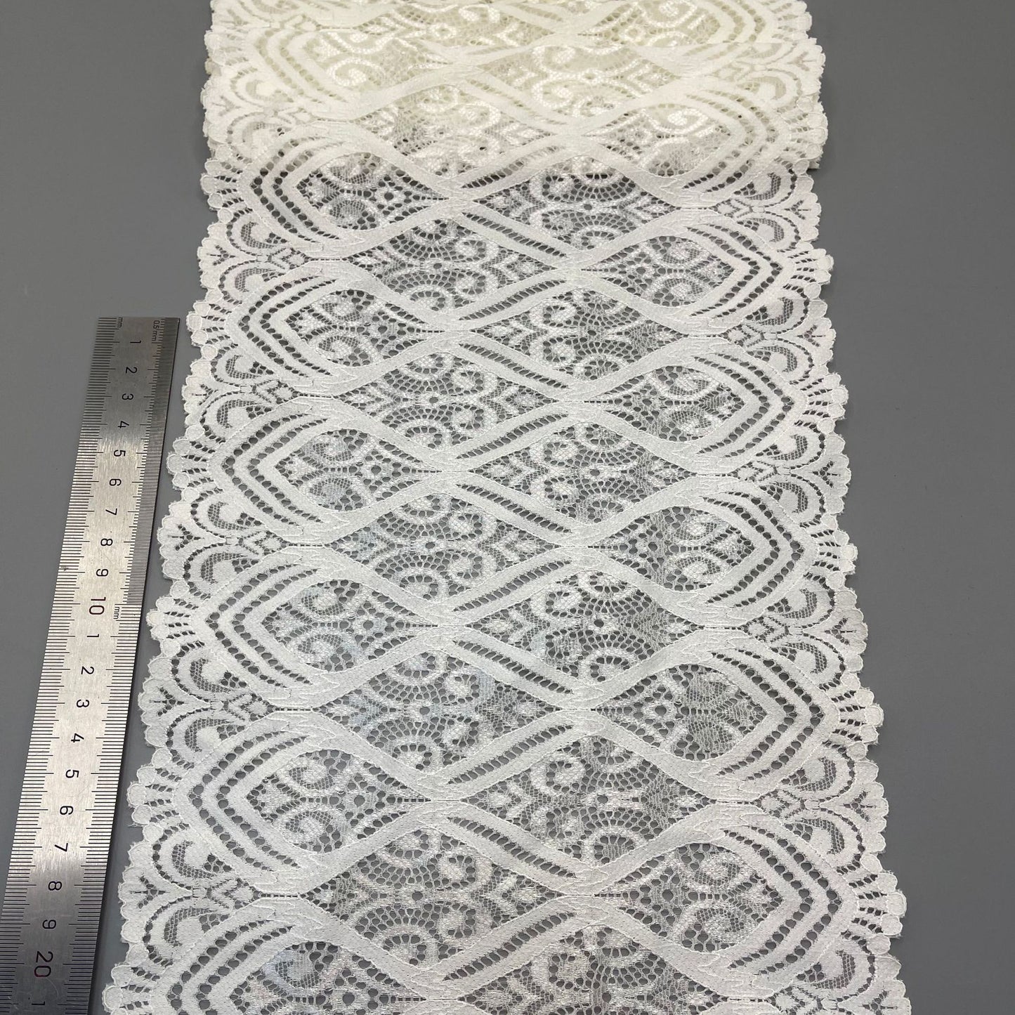 freedombeauty|22cm Stretch Hollow Lace Trim DIY Wedding Dress Clothing Lingerie Accessories Home Textile Fabric