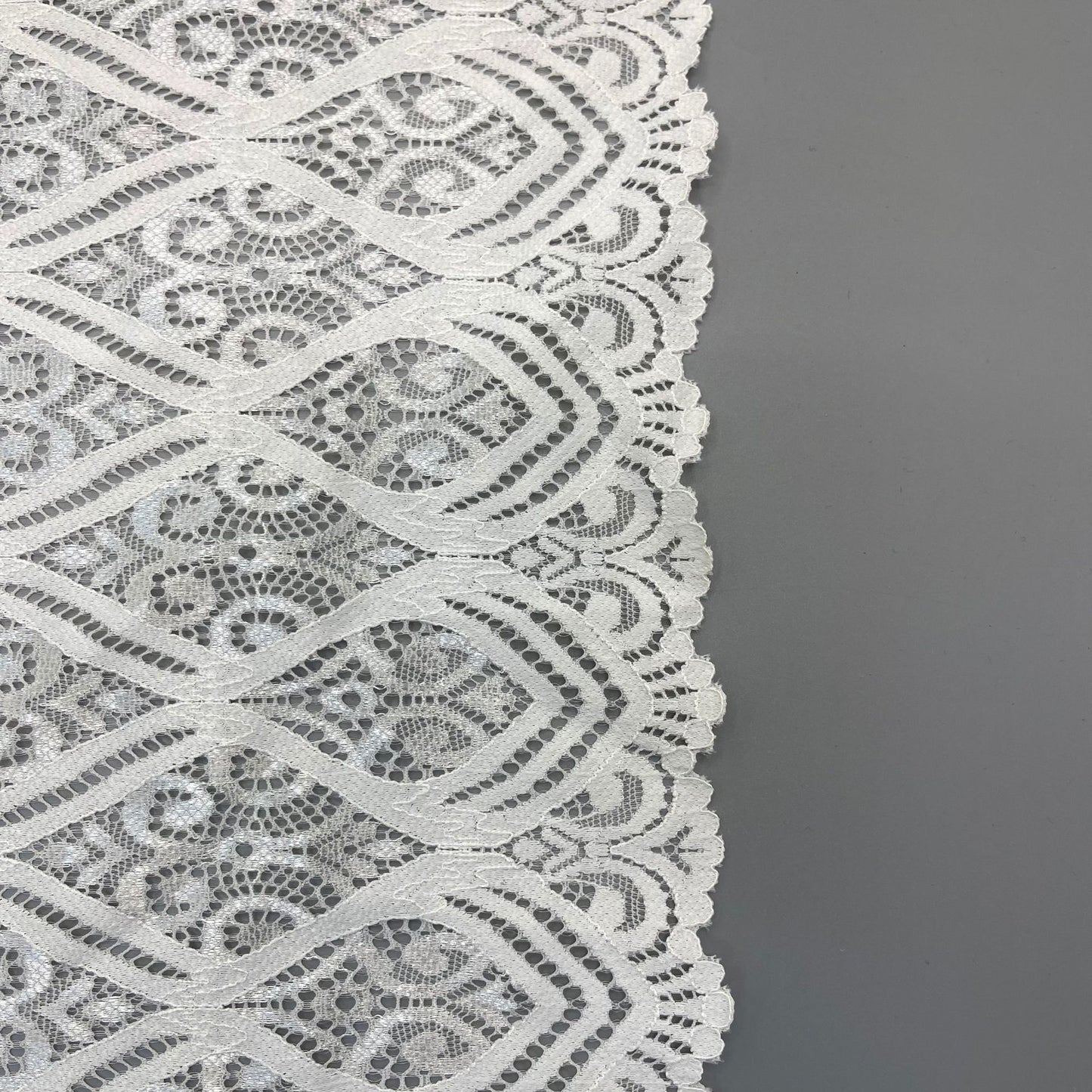 freedombeauty|22cm Stretch Hollow Lace Trim DIY Wedding Dress Clothing Lingerie Accessories Home Textile Fabric