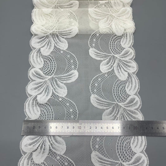 freedombeauty | 21CM New High Elastic Lace Trim Clothing Accessories DIY Wedding Dress Strapless Skirt Fabric