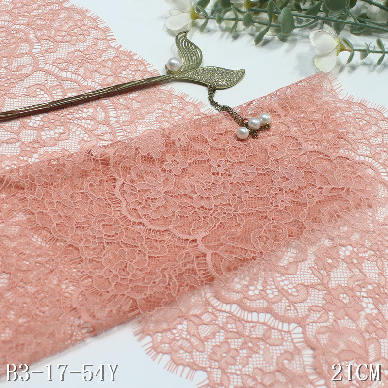 freedombeauty|Multicolor Double Wave Center Vintage Flower Non-Elastic Eyelash Lace Trim Clothing Home Textile Lace Trim Accessories DIY
