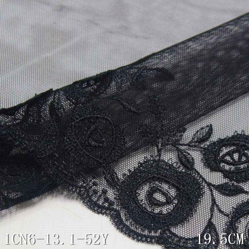 【1pack】-freedombeauty|Three-Color Mesh Polyester Ribbon Trumpet Flower Embroidery Trim Accessories Curtain Underwear Hair Accessories Trim