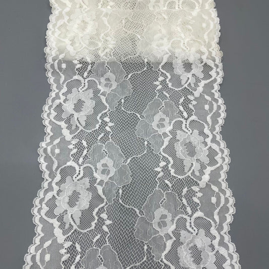 freedombeauty|20CM Lace Elastic Trim for Skirts, Children's Clothing, Wedding Dress Decoration, Hem, Garment Lace